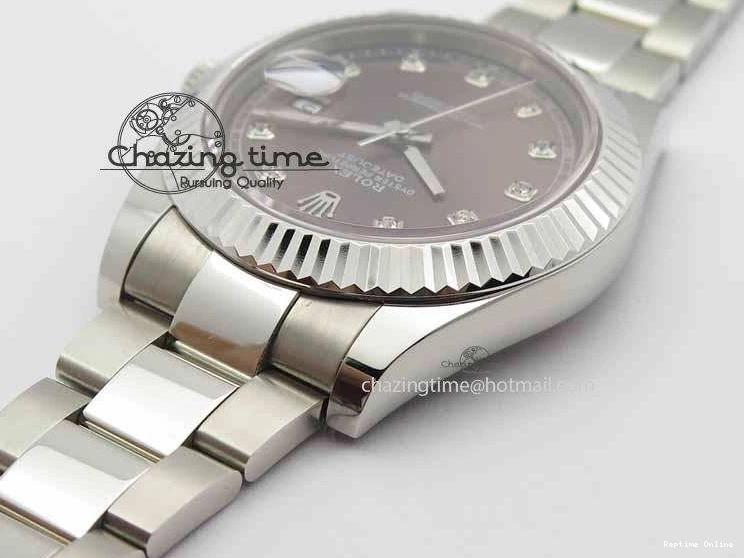 0214 Packable DateJust II 41mm SS BP Maker Best Edition Gray Dial Diam On SS Bracelet SA 3729